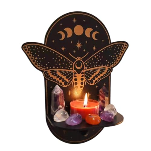 Halterung in - Wandmontierter Katzenhalter, rustikale schwimmende Schlangensteine | Edelsteine, Schmetterling, Meditation, spirituelle Dekoration für das Zimmer d Halterung in - Wandmontierter Katzenhalter, rustikale schwimmende Schlangensteine | Edelsteine, Schmetterling, Meditation, spirituelle Dekoration für das Zimmer d von Generic