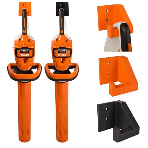 Halterung passend für STIHL HSA Akku Heckenschere Wandhalterung Gerätehalterung Zubehör Befestigung (Orange) von Generic