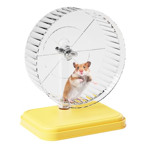 Hamster Running Wheel - Ruhiges Doppel -Lager -Übungsrad | Stummes rotierendes Hamsterrad für Rennmäuse Mäuse kleine Haustiere, Robustes Trainingsläufer Spielzeug Hamster, Haustier -Training -Zubehör von Generic