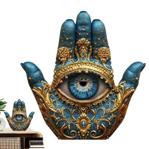 Handdekoration, Schlafzimmerpalmenstatue | Evil Eye Hand Statue Decor Hand Skulptur Wohnkultur Ornament für Wohnzimmer Schlafzimmer Bücherregal von Generic