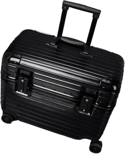 Handgepäck Horizontaler Koffer Gepäck Pc Abs Langlebiger Hartschalenkoffer Kosmetikkoffer Handgepäck Koffer Zahlenschloss, Black, 22in von Generic