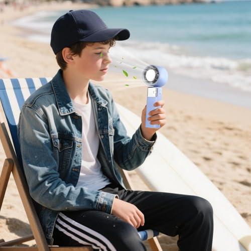 Handheld -Lüfter Wiederaufladbar - Keine Klinge Ruhiger Handheld Tragbar, Bullenlüfter | Digitale Display 199 Level Faltbare Luftkühlung Wiederaufladbar Campingreisen Im Freien Niedrig Stromverbrauch Handheld -Lüfter Wiederaufladbar - Keine Klinge Ruhiger Handheld Tragbar, Bullenlüfter | Digitale Display 199 Level Faltbare Luftkühlung Wiederaufladbar Campingreisen Im Freien Niedrig Stromverbrauch von Generic