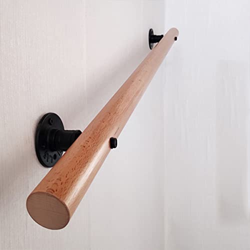 Handläufe aus Holz rutschfeste Holztreppengeländer Haus Hilfskorridor gegen die Wand Treppengeländer Innenvillabau Loft von Generic