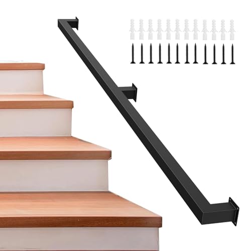Handlauf Für Treppen Seitliche Montage Geländer Für Treppe Haltegriffe Rohrförmiges Handfußgeländer Für Behinderte Ältere Kinder, Wandhandlauf Auswahl Länge: 30-600 cm(Gold,4ft/120cm) von Generic