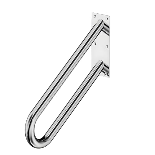 Handlauf für Außentreppen U-förmiges Treppengeländer Innen Außen Robuster Wandgriff aus Metall für Veranda, Garage, Eingang, Hof(Silver) von Generic