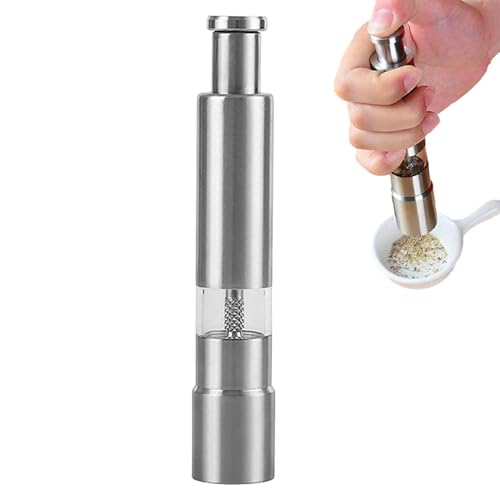 Handliche Pfeffermühle aus Edelstahl Mill für Haushalt und Küche | Salz- und Pfeffermühle, Mini-Gewürzstreuer oder Gewürzmühle der einzelnen Pfeffermühle Handliche Pfeffermühle aus Edelstahl Mill für Haushalt und Küche | Salz- und Pfeffermühle, Mini-Gewürzstreuer oder Gewürzmühle der einzelnen Pfeffermühle von Generic