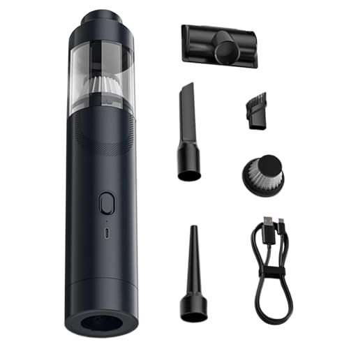 Handstaubsauger Kabellos | Handlicher Auto Staubsauger Akku | Automobil Luftgebläse Mit Mehreren Düsen Für Zuhause Auto Campingmöbel Tastatur Haarentfernung LKW Teppich Reinigung von Generic