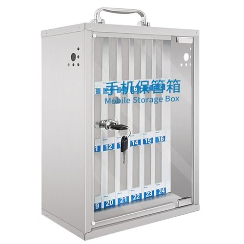 Handy-Aufbewahrungsbox 24-60 Steckplätze Edelstahl-Schließfach Wandschrank Mit Wärmeableitungslöchern(24bits) von Generic
