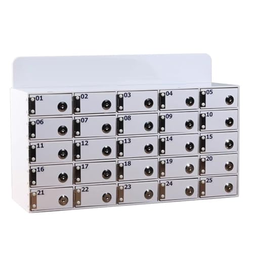 Handy-Aufbewahrungsbox 6-80 Slots Acryl Portable Handy-Aufbewahrungsbox Für Klassenzimmer Büro Konferenz Turnhalle(25bits) von Generic