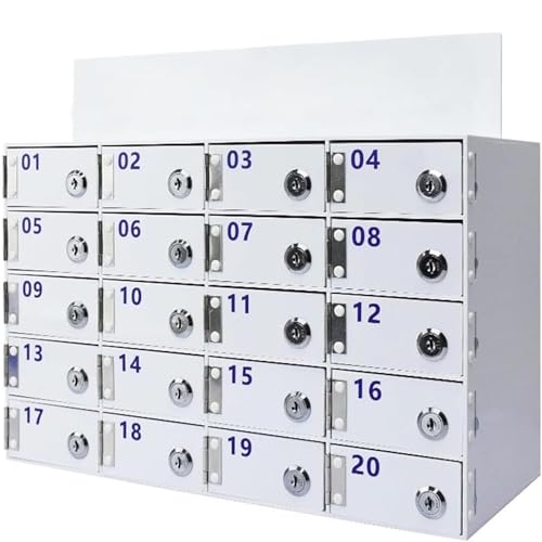 Handy-Schließfach Aus Acryl Zur Wandmontage, Nizer, Mit Türschlössern Und Schlüsseln Für Fabrik, Schule, Büro, 12 Steckplätze/80Slots Handy-Schließfach Aus Acryl Zur Wandmontage, Nizer, Mit Türschlössern Und Schlüsseln Für Fabrik, Schule, Büro, 12 Steckplätze/80Slots von Generic