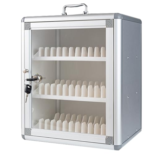 Handy-Schrank Mehrfach-Lochposition mit transparentem Schloss Handy-Schließfach Aluminiumlegierung Geeignet für Fabriken, Schulen Unternehmen(36-bit) von Generic