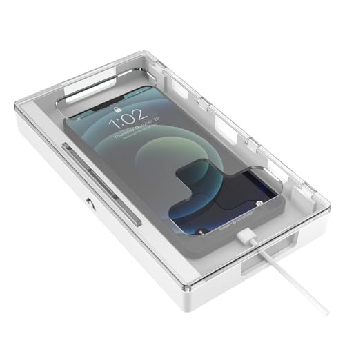 Handy-Selbstdisziplin-Sperrhalterung Physisches Passwort Handy-Käfig Schüler-Fokus-Unterstützungshalterung Klappbares Tischtelefon Gsm188 (Clear, 19cm) von Generic