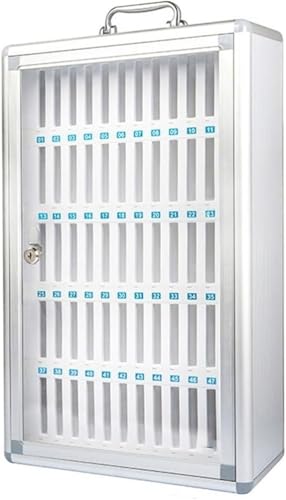 Handyschrank 12/24/36/48/60 Slot Aluminiumlegierung Handyschrank Schule Handy Safe Box Mit Schloss, Silver, 60 bit Handyschrank 12/24/36/48/60 Slot Aluminiumlegierung Handyschrank Schule Handy Safe Box Mit Schloss, Silver, 60 bit von Generic