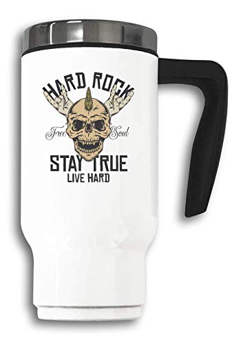 Hard Rock Stay True Live Hard Skull Thermische Kaffee-Teetasse Thermoskanne 480ml von Generic