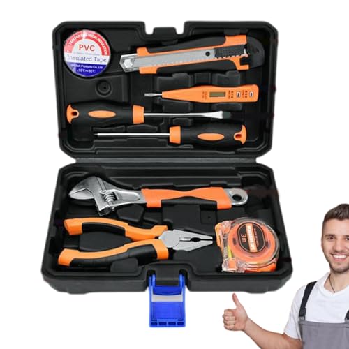 Hardware-Werkzeugset, Werkzeugset für Zuhause - Schlüssel eingestellt,8x Multifunktionsmechaniker Haushalt Handkit Zubehör mit Aufbewahrungsbox für Auto Reparatur von Generic