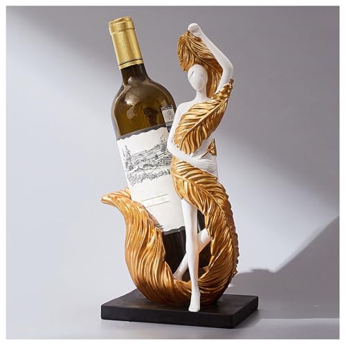 Harz Weinregal,dekorative Weinflasche Rack,Countertop Weinregal,Schönheit Statue Weinflasche Rack,Home Office Desktop Dekoration,Weinkeller Dekorative Lagerung Rack (Housewarming Geschenk) von Generic