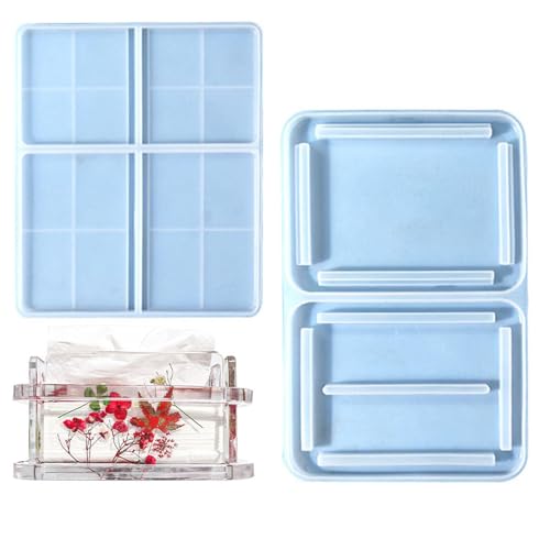 Harzgewebe -Boxform, Silikonspeicherbox | Epoxidharz -Casting Für Craft Serviettenbox Schmuck Schmuckschachtel von Generic