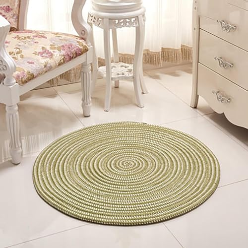 Hatte Geflochten Roud Outdoor Idoor Bereich Teppich Livig Zimmer Schlafzimmer Arbeitszimmer Computer Stuhl Essen Hatte Gewebt Reversible C Lifts Korb Drehstuhl Polster, and, Diameter:100cm von Generic