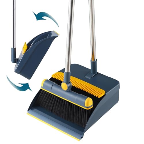 Haushaltsbesen und Kehrschaufel – Set Besen und Schaufel, Besen mit Staubschaufel | Bodenkehrmaschine stehend mit langem Griff und Kehrschaufel, Schaufel und Handfeger für Wohnzimmer Haushaltsbesen und Kehrschaufel – Set Besen und Schaufel, Besen mit Staubschaufel | Bodenkehrmaschine stehend mit langem Griff und Kehrschaufel, Schaufel und Handfeger für Wohnzimmer von Generic