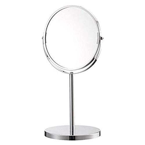 Haushaltswaren Ovaler Tischspiegel Metall Doppelseitiger Tischspiegel Kosmetik - 6 * 14Cm - Silber - 2X Vergrößert Zuverlässige Qualität von Generic