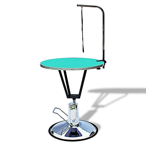 Haustierpflegetisch, 360 ° Drehbarer Hydraulischer Hubschneidetisch Für Katzen Hunde, Verstellbarer Pflegetisch Mit Arm Und Schlinge Zum Baden Von Tieren, Das Haare Bläst, Green von Generic