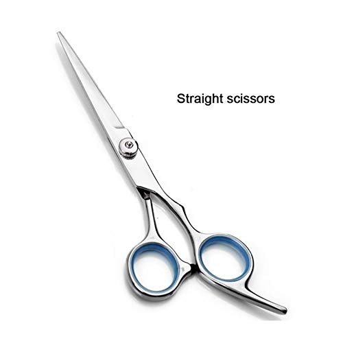 Haustierschere 2pcs 6" Edelstahl-Haustier-Gromming gebogene Klinge Schere Haare schneiden Schere oben nach unten gebogen geraden Zahn gebogene Scheren(Blue straight) von Generic