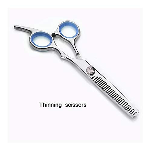 Haustierschere 2pcs 6" Edelstahl-Haustier-Gromming gebogene Klinge Schere Haare schneiden Schere oben nach unten gebogen geraden Zahn gebogene Scheren(Blue thinning) von Generic