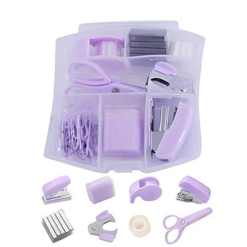 Hefter - Reiheftmaschine, Miniatur-Hefter Set | Niedliches Miniatur-Bürobedarf Hefter Set, tragbare Bürobedarf Hefter Sets mit Klarsichtbox von Generic