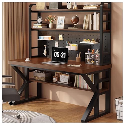 Heimbüro-Schreibtisch Computer-/Schreibtisch Modern minimalistisch Mit Schreibtisch-Ablagefach Massivholz for Büro, Home Office Wohnzimmer und Arbeitszimmer(2,110x60cm/43x24in) von Generic
