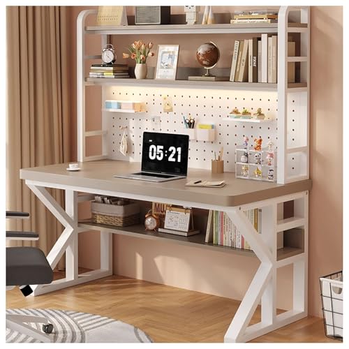 Heimbüro-Schreibtisch Computer-/Schreibtisch Modern minimalistisch Mit Schreibtisch-Ablagefach Massivholz for Büro, Home Office Wohnzimmer und Arbeitszimmer(8,110x50cm/43x20in) von Generic