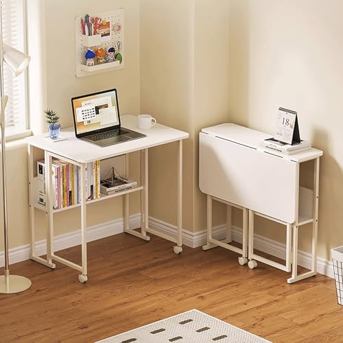 Heimbüro-Schreibtisch Klappbarer Computertisch Geeignet for kleine Räume Platzsparend Robust und stabil for den Einsatz in Heimbüro Schlafzimmern und Arbeitszimmern(80cm/31.5in) von Generic