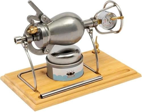 Heißluft-Popcornkanone mit Handkurbel, Hochdruck-Popcornmaschine, Chinesischer Popcorn-Popper, Getreideverstärker-Maker mit Druckmesser und Überdruckventil(338ml) von Generic