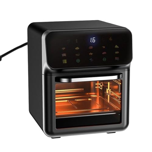 Heißluftfritteuse Backofen | Heißluftfritteuse Toaster Ofen Für Arbeitsplatte | 15 Liter Familien Größe Dörrgerät Zwei Werkzeug | Für Haus Wohnheim Esstisch Backen Braten Kochen von Generic