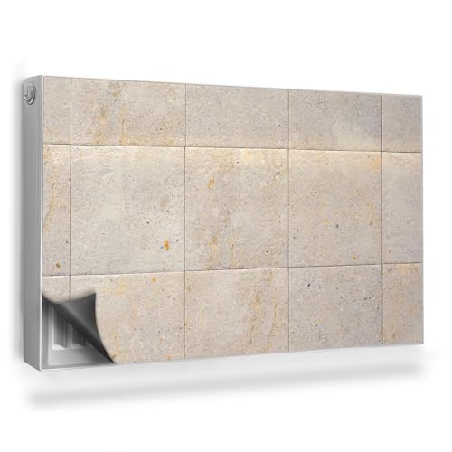 Heizkörperabdeckung 100x60 cm Heizung Schutz Hitzebeständing Einfache Installation Magnetmatte für Heizkörper Magnetisch Magnetbefestigung - Helle Sandsteinplatten und Steinfliesen von Generic