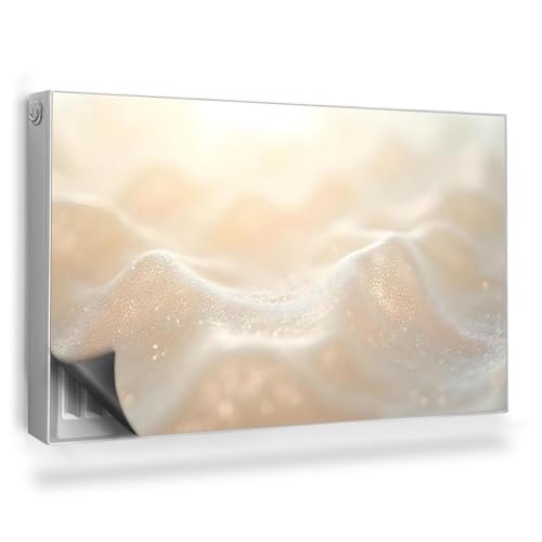 Heizkörperabdeckung 100x60 cm Magnetisch Heizung Schutz Hitzebeständing Magnetmatte für Heizkörper Einfache Installation Magnetbefestigung - Magischer Sand in der Sonnentextur-Natur von Generic