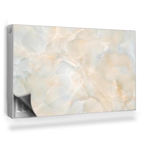 Heizkörperabdeckung 100x60 cm Magnetisch Hitzebeständing für Heizkörper Magnetbefestigung Einfache Installation Heizung Schutz Magnetmatte - Marmorstruktur, Steinstruktur von Generic