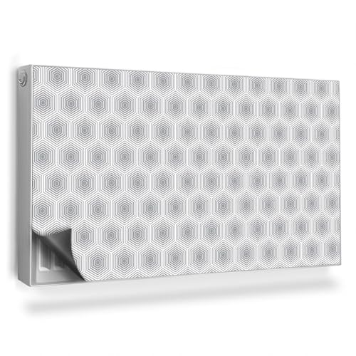 Heizkörperabdeckung 110x60 cm Einfache Installation Magnetbefestigung Hitzebeständing Magnetisch Heizung Schutz Magnetmatte für Heizkörper - Geometrisches Muster aus Sechsecken von Generic