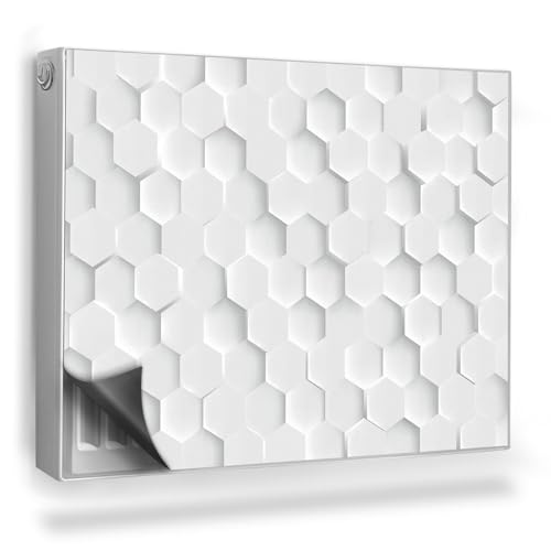 Heizkörperabdeckung 80x60 cm Heizung Schutz Hitzebeständing Einfache Installation Magnetmatte für Heizkörper Magnetisch Magnetbefestigung - Räumliche Sechseckfliesen, Abstraktion Heizkörperabdeckung 80x60 cm Heizung Schutz Hitzebeständing Einfache Installation Magnetmatte für Heizkörper Magnetisch Magnetbefestigung - Räumliche Sechseckfliesen, Abstraktion von Generic