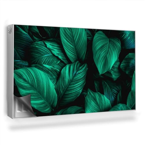 Heizkörperverkleidung 100x60 cm Hitzebeständing für Heizkörper Einfache Installation Magnetmatte Magnetbefestigung Magnetisch Heizung Schutz - Verdickte Blätter aus einem dunklen Dschungelklima von Generic