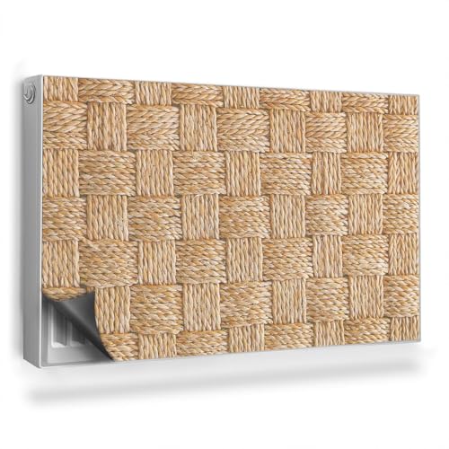 Heizkörperverkleidung 100x60 cm Magnetisch Heizung Schutz Hitzebeständing Magnetmatte für Heizkörper Einfache Installation Magnetbefestigung - Geometrisches Geflecht aus Korbgeflecht von Generic