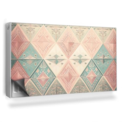 Heizkörperverkleidung 110x60 cm für Heizkörper Magnetmatte Magnetbefestigung Einfache Installation Heizung Schutz Magnetisch Hitzebeständing - Tapete mit geometrischem Boho-musterimitat Heizkörperverkleidung 110x60 cm für Heizkörper Magnetmatte Magnetbefestigung Einfache Installation Heizung Schutz Magnetisch Hitzebeständing - Tapete mit geometrischem Boho-musterimitat von Generic