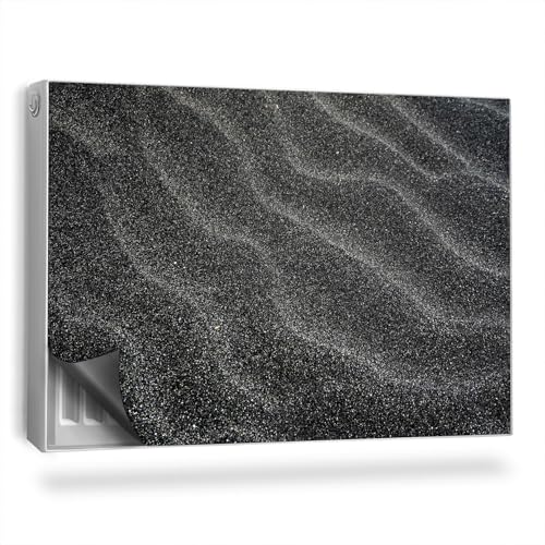 Heizkörperverkleidung 90x60 cm Magnetbefestigung Heizung Schutz Magnetmatte Hitzebeständing Einfache Installation für Heizkörper Magnetisch - Schwarzer Sand, dunkle Atmosphäre von Generic