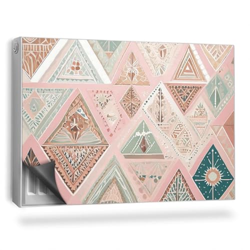 Heizkörperverkleidung 90x60 cm Magnetisch Heizung Schutz Hitzebeständing Magnetmatte für Heizkörper Einfache Installation Magnetbefestigung - Geometrisches, unregelmäßiges Muster in Boho-Pastelltönen Heizkörperverkleidung 90x60 cm Magnetisch Heizung Schutz Hitzebeständing Magnetmatte für Heizkörper Einfache Installation Magnetbefestigung - Geometrisches, unregelmäßiges Muster in Boho-Pastelltönen von Generic