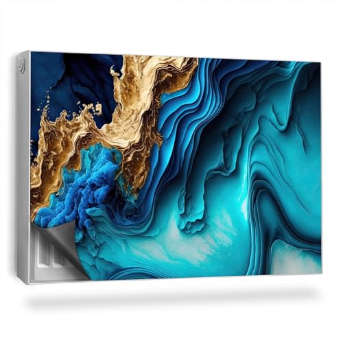 Heizkörperverkleidung 90x60 cm für Heizkörper Heizung Schutz Magnetisch Magnetbefestigung Magnetmatte Hitzebeständing Einfache Installation - Mischen von Farben mit eleganter Abstraktion von Generic