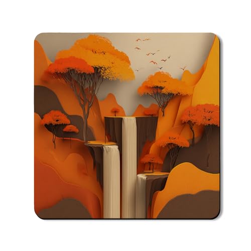 Herbstlandschaft Waschtrockner Top Protector Matte, Orange Abstrakte Wasserfallabdeckung, künstlerische Gummi-Anti-Rutsch-Matten für Waschküche, 61 x 61 cm Herbstlandschaft Waschtrockner Top Protector Matte, Orange Abstrakte Wasserfallabdeckung, künstlerische Gummi-Anti-Rutsch-Matten für Waschküche, 61 x 61 cm von Generic