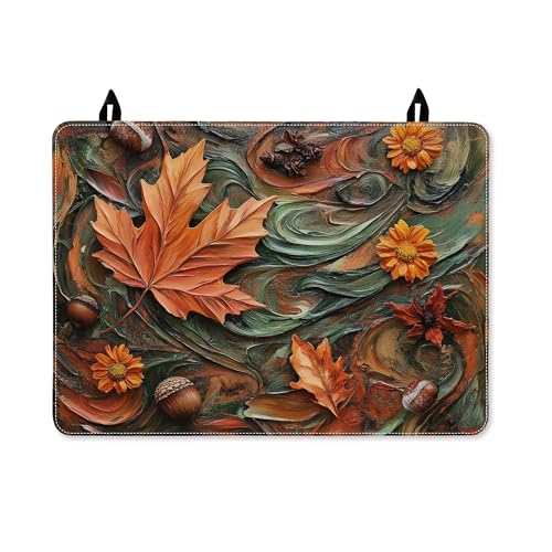 Herdabdeckplatten für Elektroherd, Herbstblätter und Blumen, saisonale Küchendekoration, Glas, Herdabdeckung, Gummi, waschbar, Herdabdeckung für Heimdekoration, 71,1 x 50,8 cm von Generic