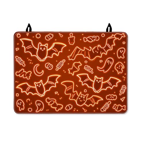 Herdabdeckungen für Elektroherd, Halloween-Fledermaus-Design, gruselige Halloween-Glasabdeckung, Gummi, waschbare Abdeckung für Urlaubsdekoration, 71,1 x 50,8 cm von Generic