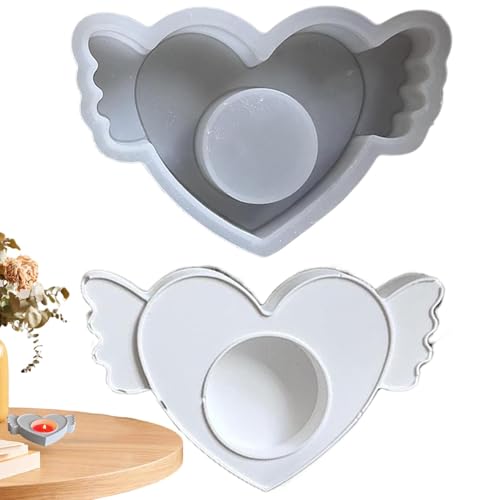 Herzform Silikonform, Herzform Lichtform | Teelicht Kerzenhalter Form | Antihaft-Kerzenhalter Form, Romantische leichte Basis Silikonform für Handwerk, Dekoration Herzform Silikonform, Herzform Lichtform | Teelicht Kerzenhalter Form | Antihaft-Kerzenhalter Form, Romantische leichte Basis Silikonform für Handwerk, Dekoration von Generic