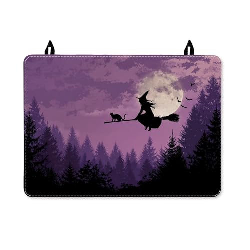 Hexe auf Besenstiel Herdabdeckplatten für Elektroherd, gruselige Halloween-Glasabdeckung, Gummi, waschbare Abdeckung für Küchendekoration, 71,1 x 50,8 cm von Generic