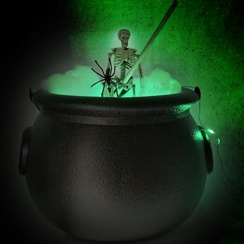 Hexenkessel,Hexenkessel Halloween Dekoration Outdoor Mit Skelett Und Lampen - Festlicher Schwarzer Hexenkessel Für Wohnkultur Eingang Küchentisch Hexenkessel,Hexenkessel Halloween Dekoration Outdoor Mit Skelett Und Lampen - Festlicher Schwarzer Hexenkessel Für Wohnkultur Eingang Küchentisch von Generic